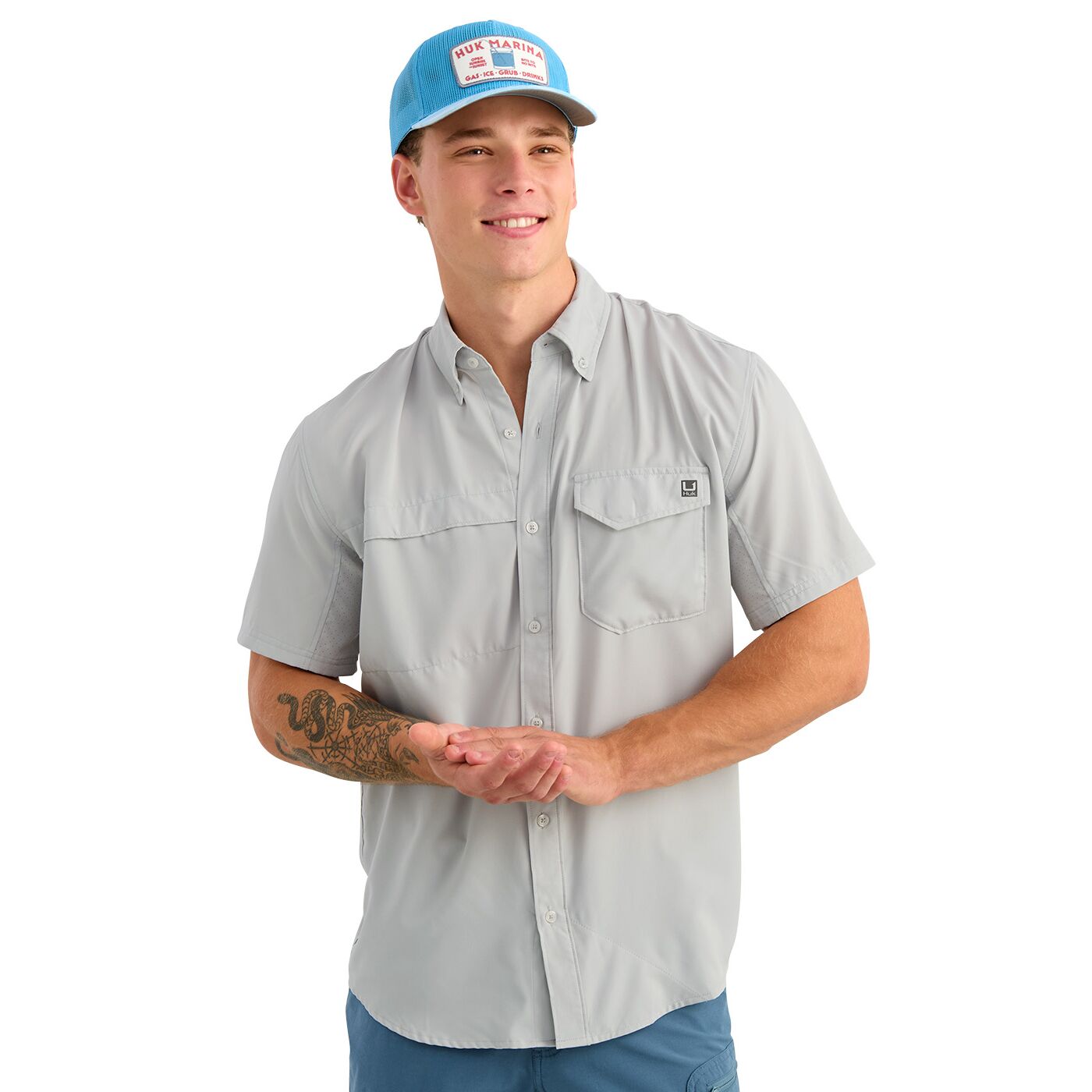 Men's Tide Point Short Sleeve Button-Down Performance Shirt