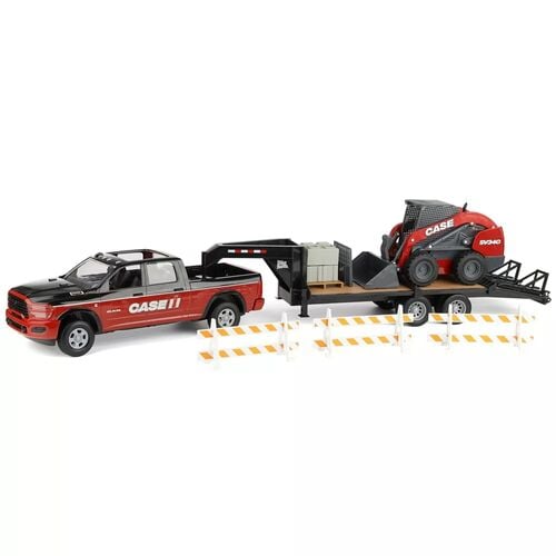 Big Farm 1:16 Case IH Ram Pickup Truck with Case SV340 Skid Loader Set