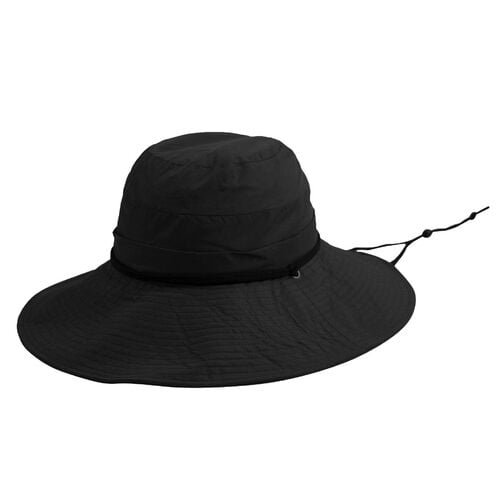 Women's Braided Trim Floppy Fedora Hat in Black