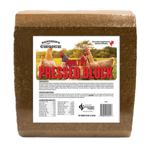 Poultry Pressed Block - 25 Lb