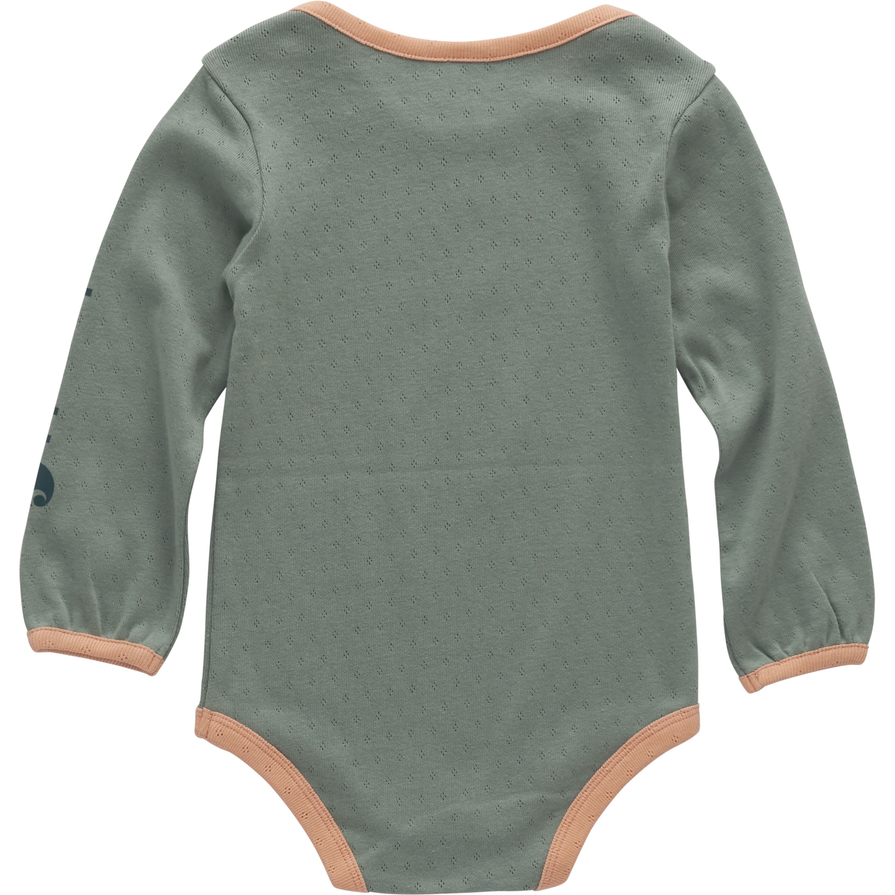 Girls' Long-Sleeve Graphic Flower Floral "C" Bodysuit