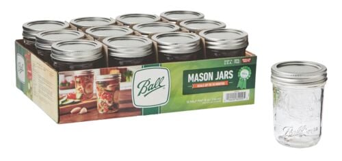 Regular Mouth 1/2 Pint Jars 12 Pack