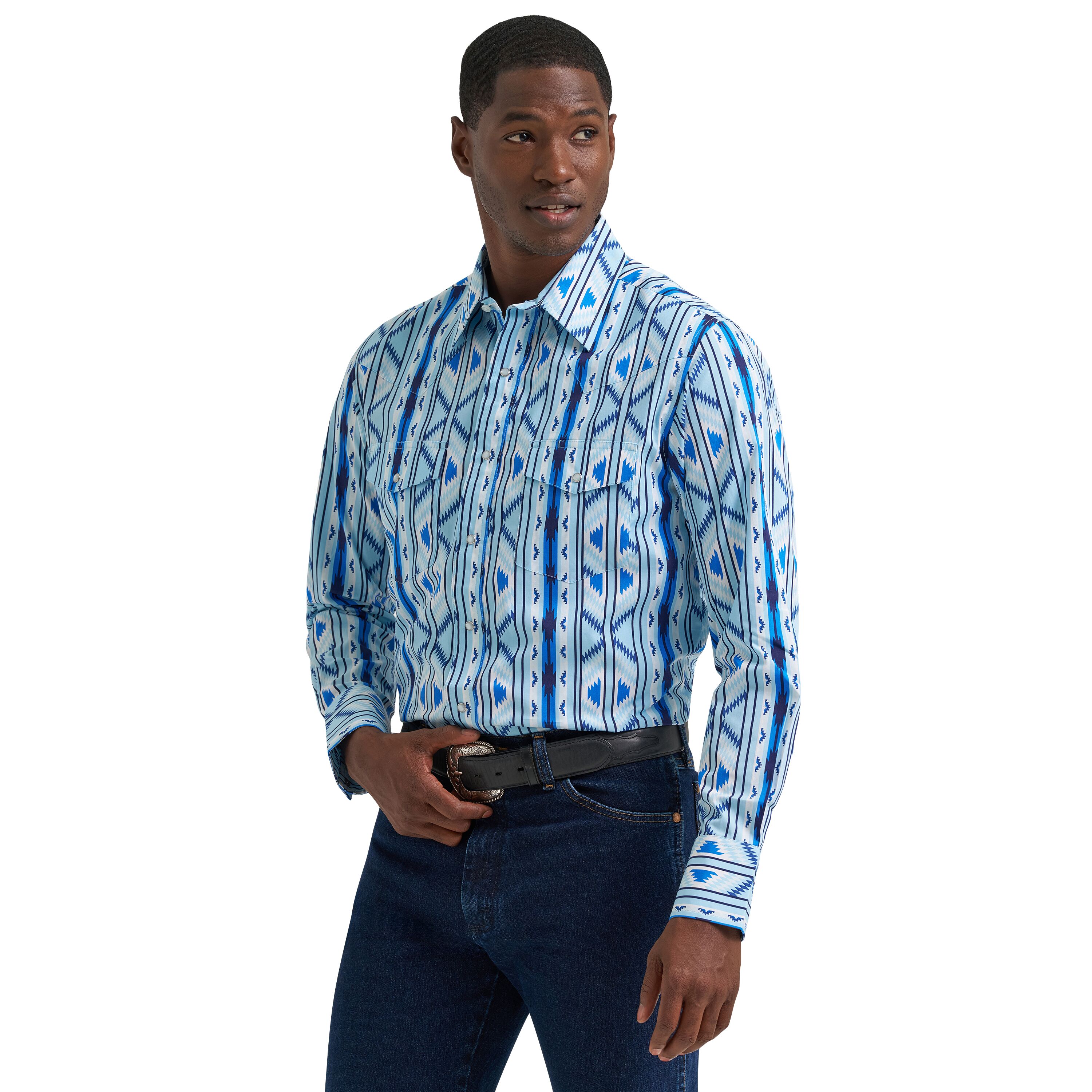 Men's Checotah Long Sleeve Western Snap Printed Shirt
