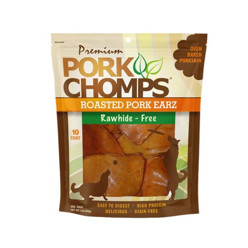 Pork Chomps Premum Pork Skin Earz for Dogs - 10 ct