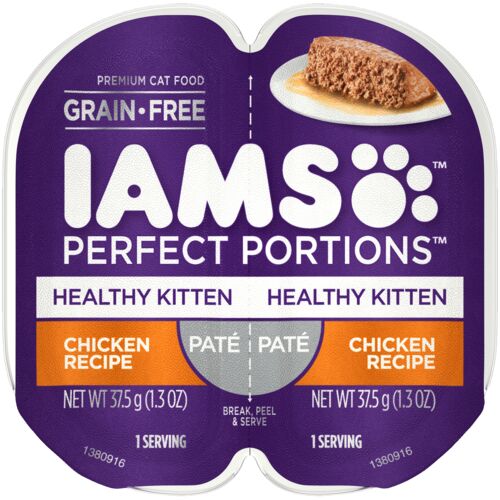 Perfect Portions Healthy Kitten Chicken Recipe Pate Wet Cat Food, 2.6 oz