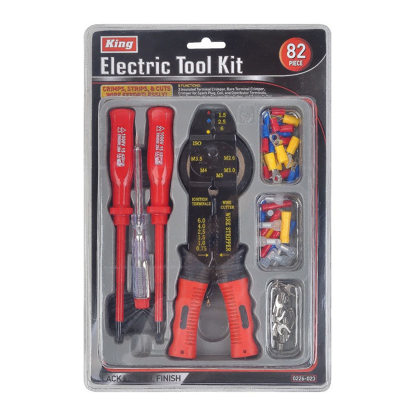 King Tool & Equipment Electric Crimping Tool Kit - 82 Piece