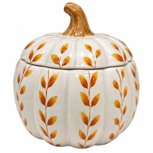 Fall Scented Pumpkin Candle in White