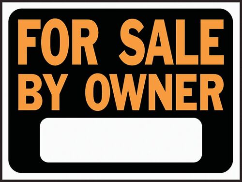 12 Width X 9" Length For Sale by Owner Identification Sign