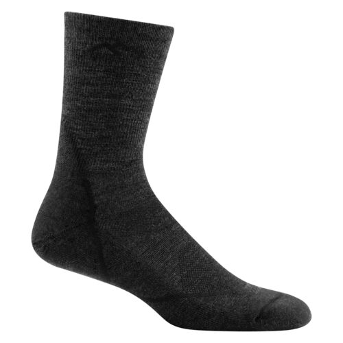 Men's Light Hiker Micro Crew Lightweight Hiking Socks in Black - M