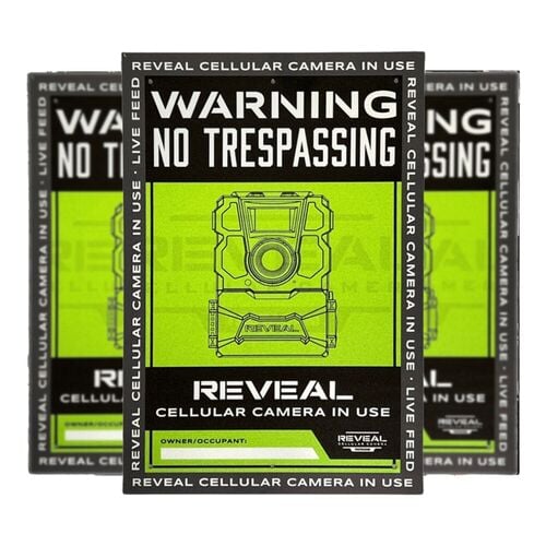 Reveal No Trespassing Sign - 3-Pack
