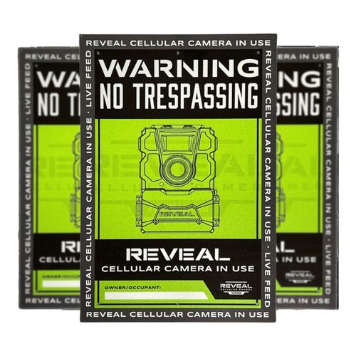 Reveal No Trespassing Sign - 3-Pack
