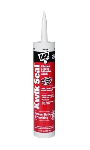 Kwik Seal Kitchen & Bath Adhesive Caulk in White - 10.1 oz