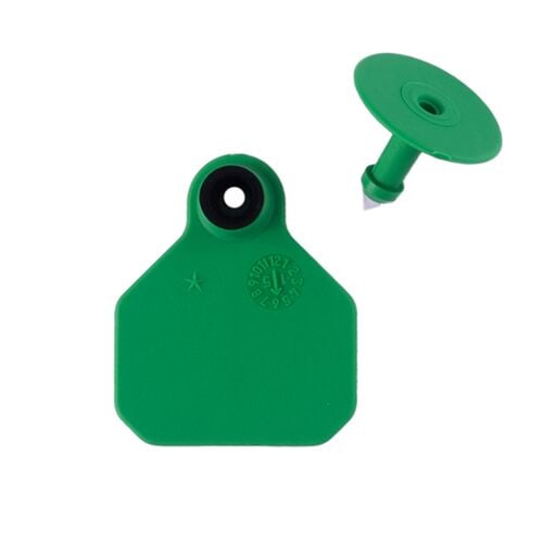 All-American 1* Mini Blank 2-Piece Ear Tag in Green - 25 Tags