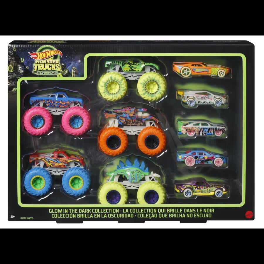 Hot Wheels Monster Trucks 15台セット Hot Wheels Monster Trucks Glow In The Dark Multipack