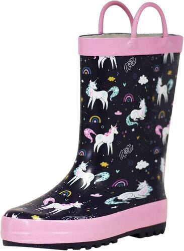 Toddler Girl's Unicorn Rubber Rain Boot - Assorted Sizes 6-10