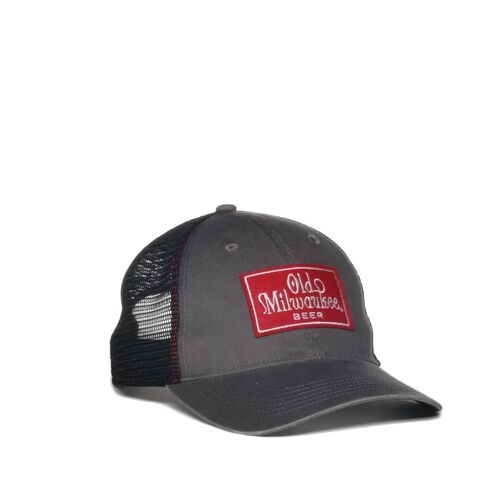 Men's Old Milwaukee Beer Cap in Dark Grey/Black