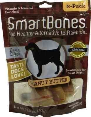 Premium Peanut Butter Flavored Non-Rawhide Dog Treat - Large 3 Count
