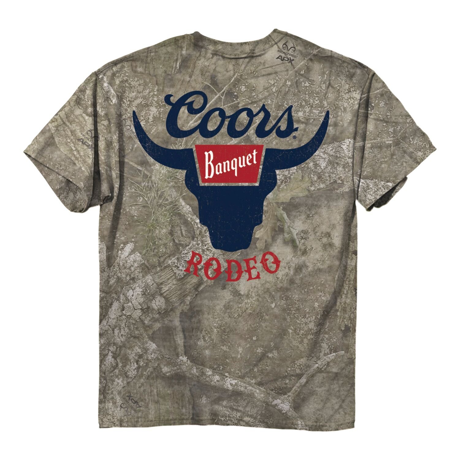 Men's Coors New Camo with Rodeo Logo Short Sleeve Graphic T-Shirt