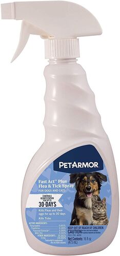 Fast Act Plus Flea and Tick Dog & Cat Spray - 16 oz