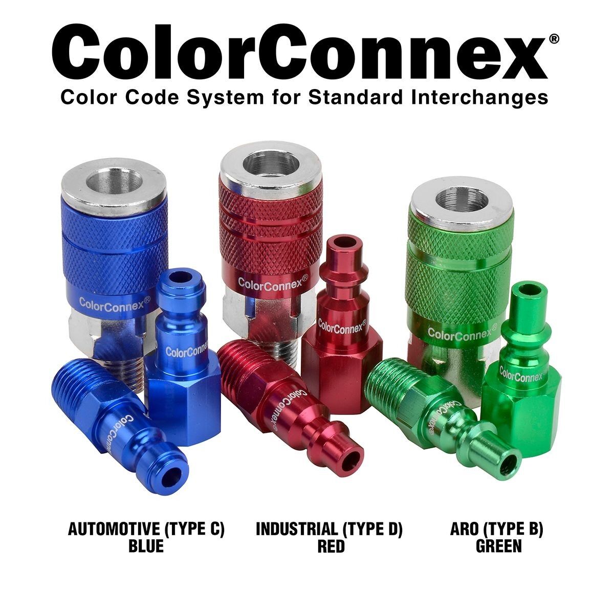 Legacy ColorConnex 7 Piece Coupler & Plug Kit Type C 1/4
