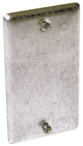 Raised Blank Utility Box Cover Steel Gray