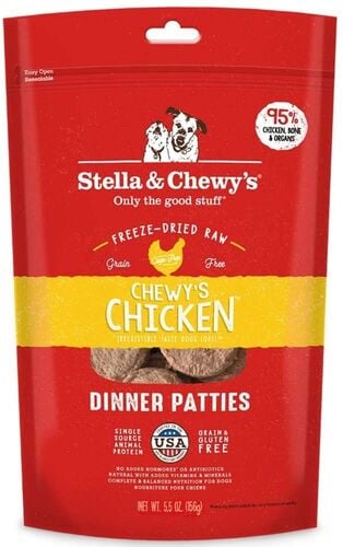 Chicken Dinner Patties Grain-Free Freeze-Dried Dog Food - 5.5 oz