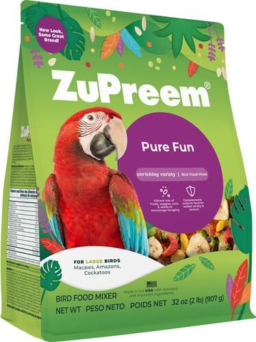 Pure Fun Enriching Variety Bird Food Mixer for Large Birds - 2 Lb