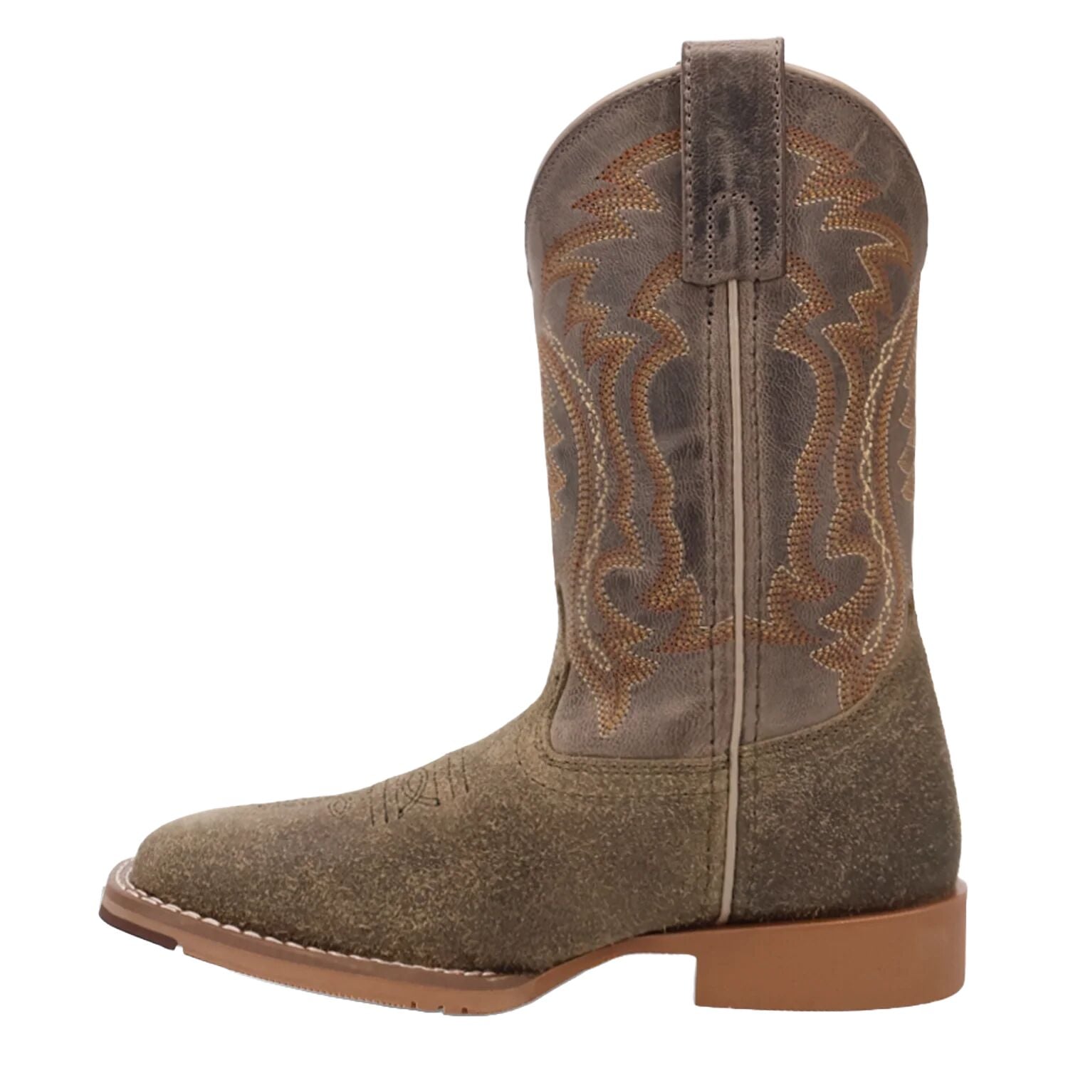 Boys Beasley Embroidered Square Toe Pull On Boots