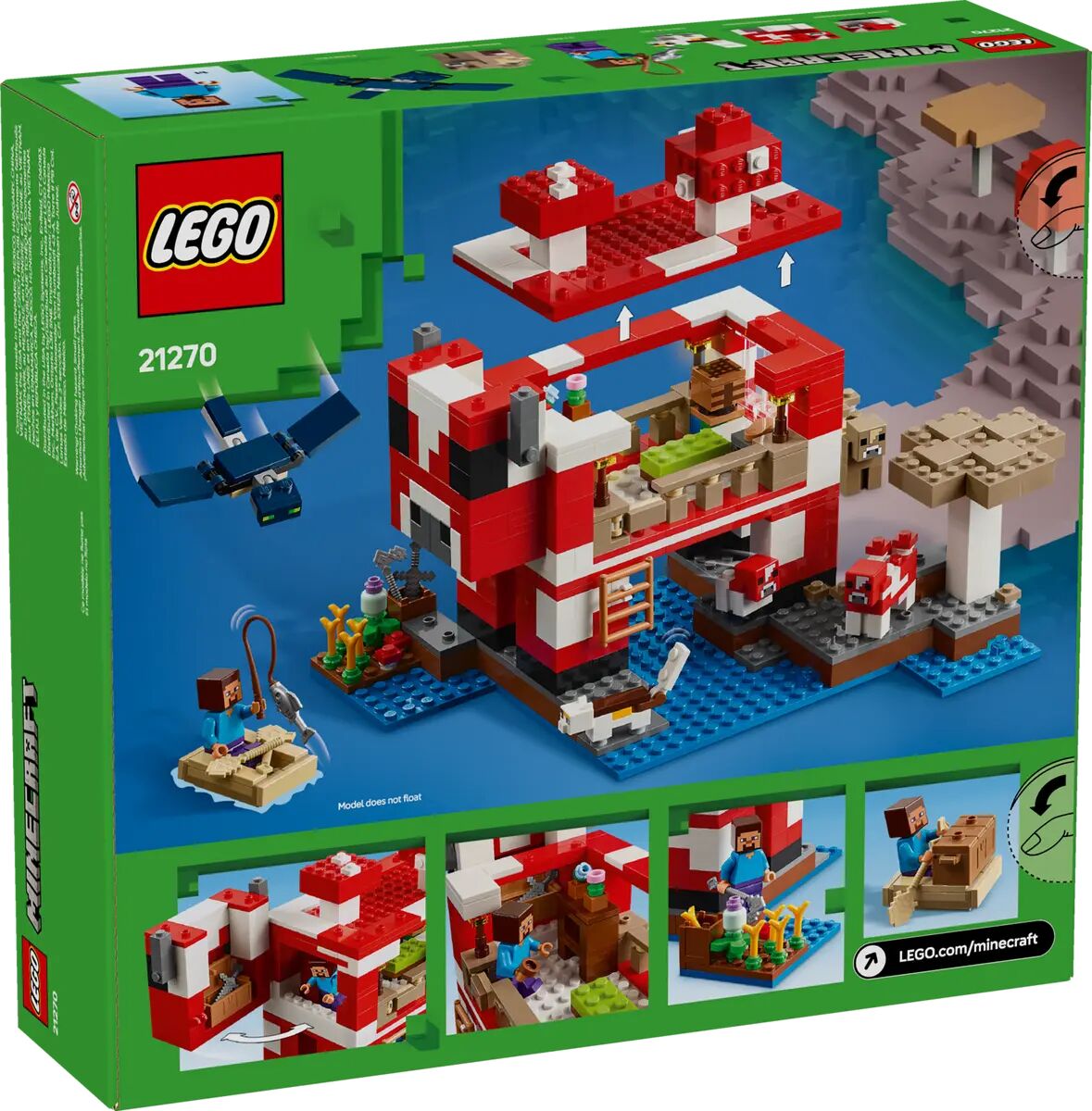 LEGO Minecraft The Mooshroom House Playset
