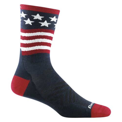 Men's Patriot Micro Crew Ultra-Lightweight Running Socks in Stars - M