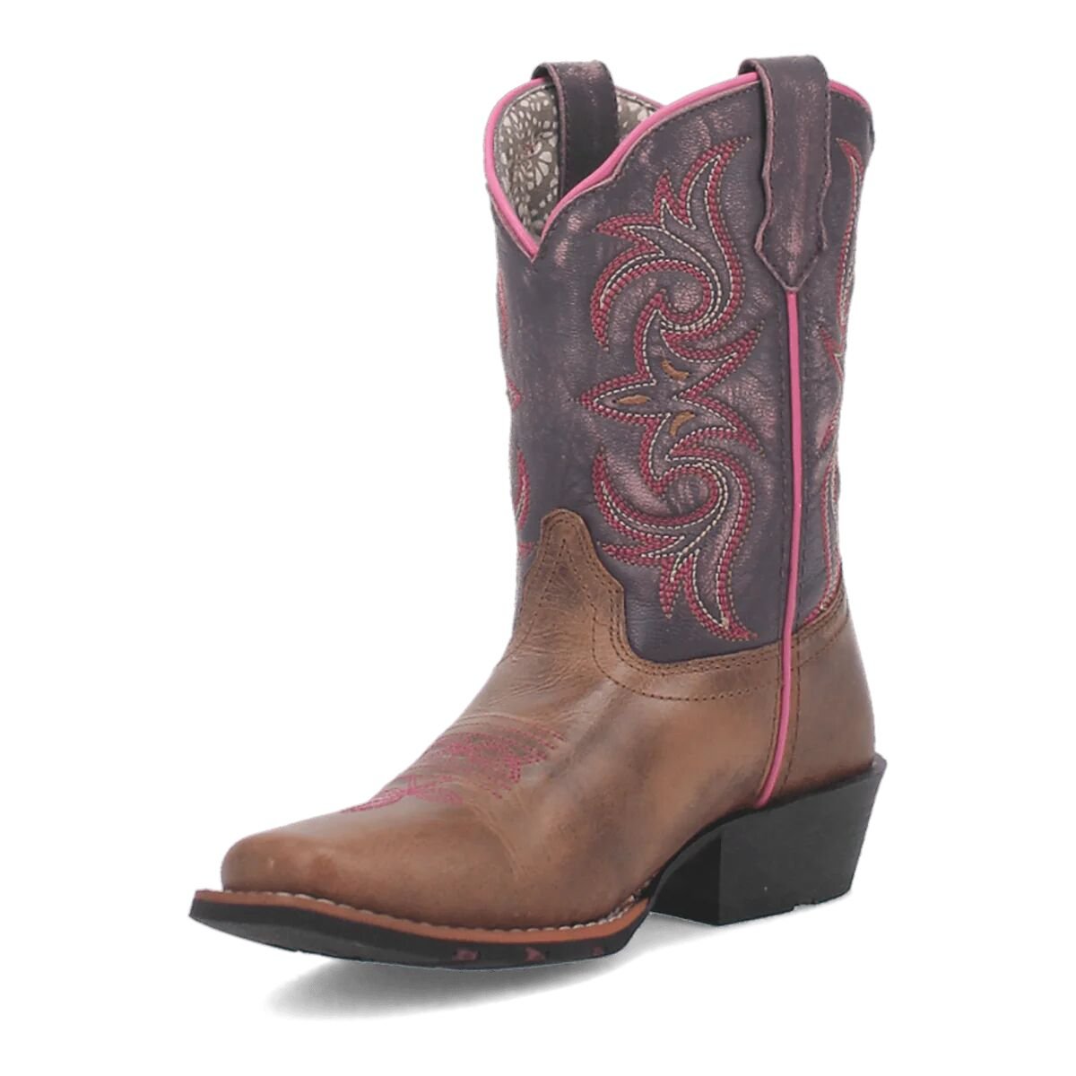 Kids' Majesty Square Toe Leather Western Boots