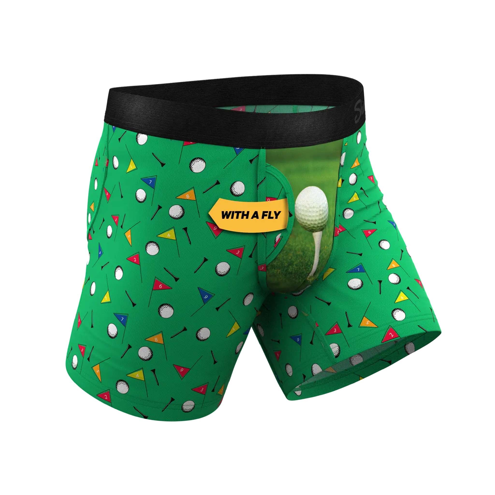 Shinesty Men's The Front Nine Golf Ball Hammock Pouch Underwear