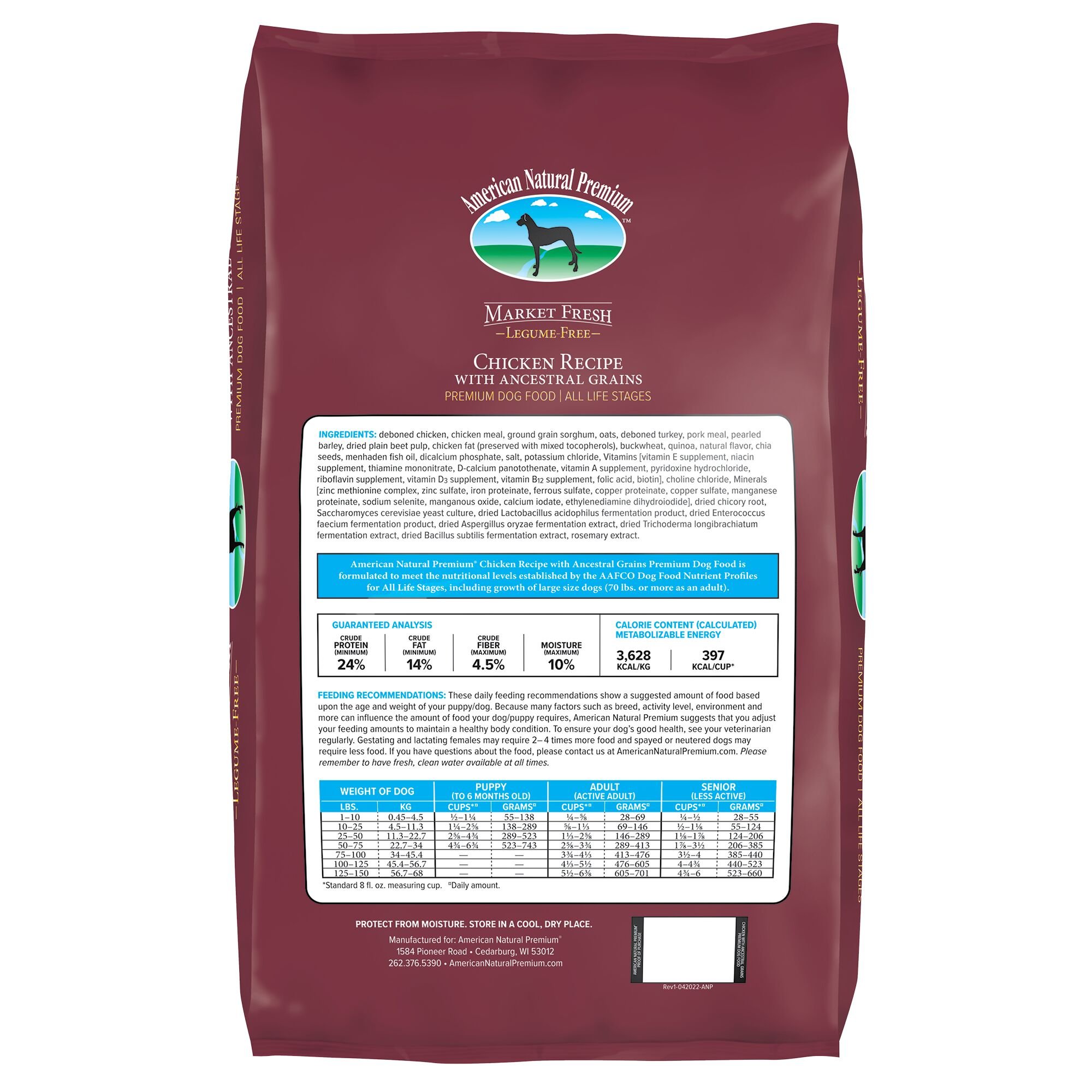 Chicken Recipe with Ancestral Grains Premium Dog Food