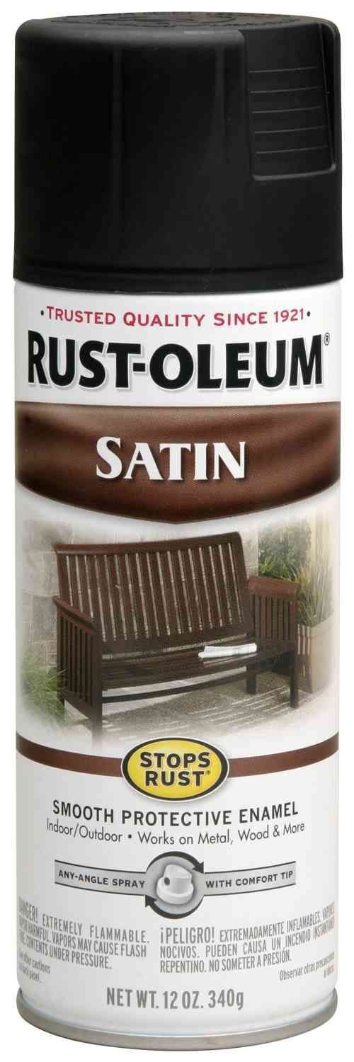 Stops Rust Protective Enamel Satin Spray Paint