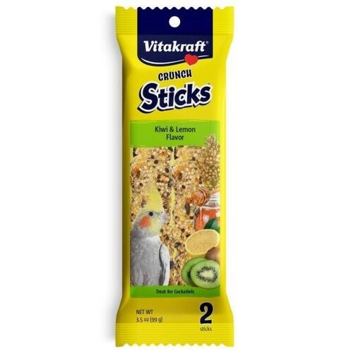 Crunch Sticks Kiwi and Lemon Cockatiel Treats - 3.5 oz