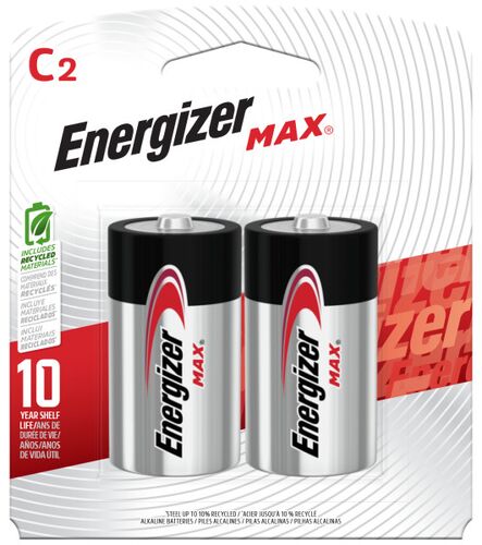 MAX C Cell Alkaline Battery - 2 Pack