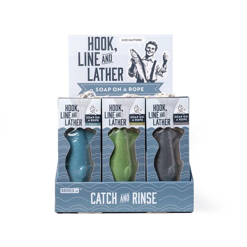Hook, Line and Lather Soap On A Rope - Assorted
