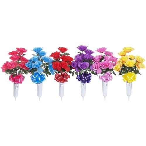 24" Round Rose Memorial Vase - Assorted