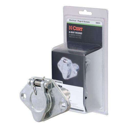 Curt 6-Way Round Connector Socket