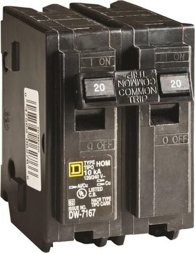 120/240 VAC, 20 Amp, 2 Poles Standard Circuit Breaker