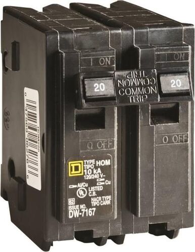 120/240 VAC, 20 Amp, 2 Poles Standard Circuit Breaker
