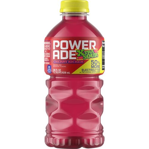 XTRA SOUR Cherry Kicker Electrolyte Sports Drink - 28 oz Bottle