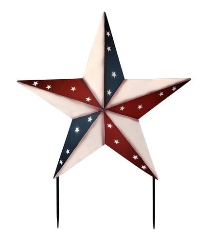 24" Metal Americana Star Stake