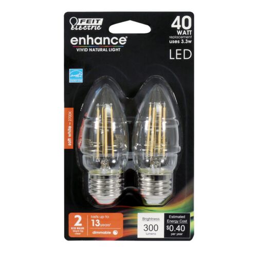 300 Lumen 2,700K Torpedo Tip LED Bulb