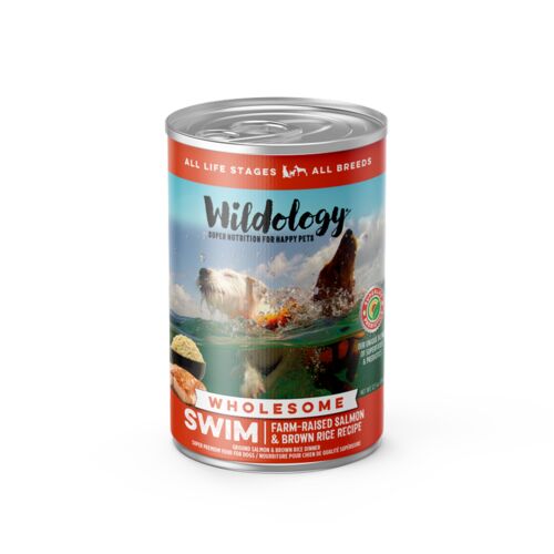 Swim Farm-Raised Salmon & Brown Rice Canned Dog Food - 12.8 oz