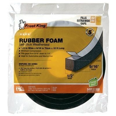 R930H 1/2x9/16 Black Foam Tape