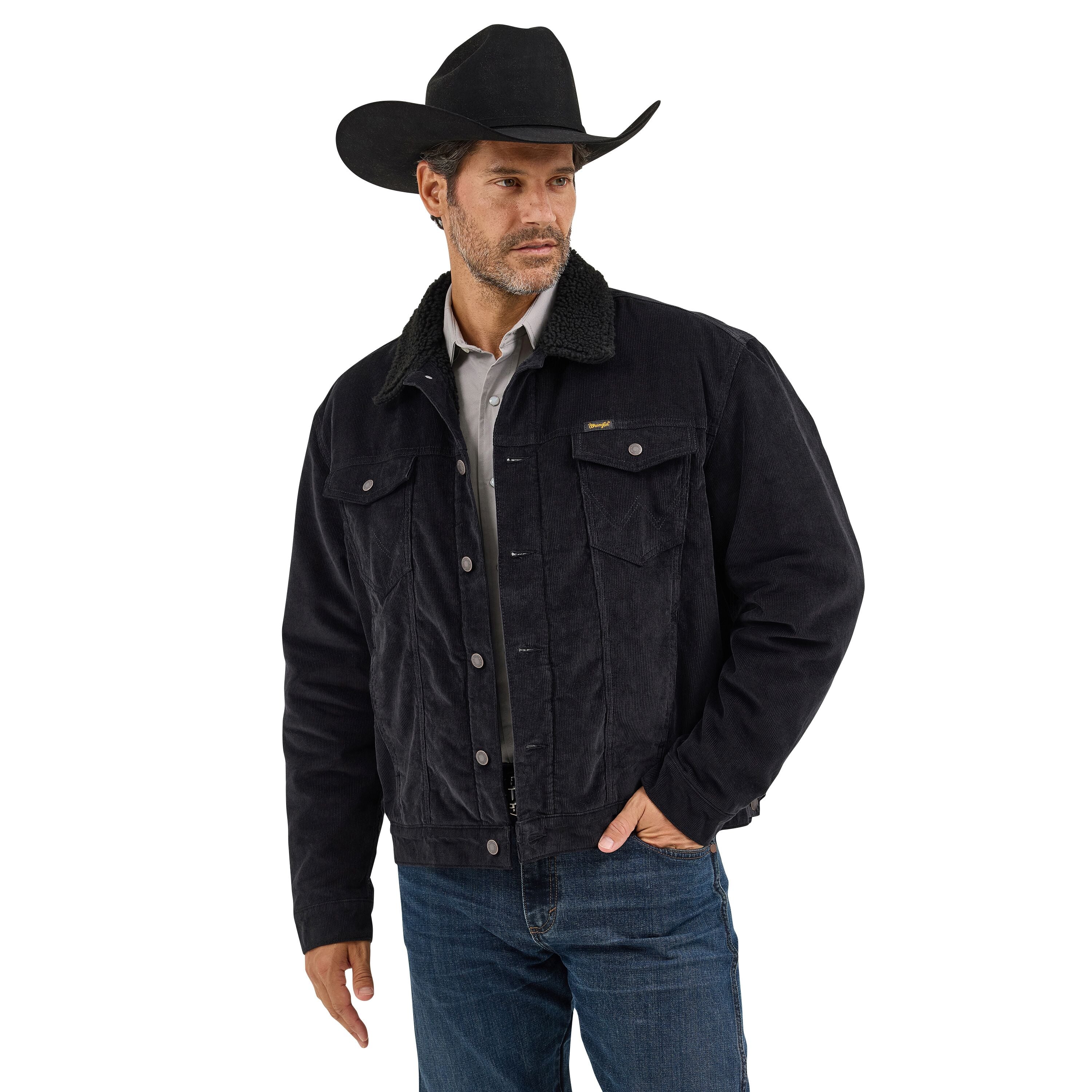 Wrangler Men's Cowboy Cut Sherpa Lined Corduroy Jacket