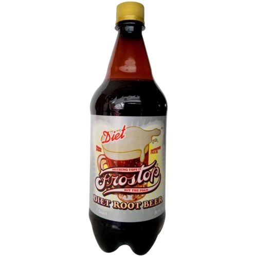 Frostop Diet Root Beer Soda Pop 32 Oz Single Bottle