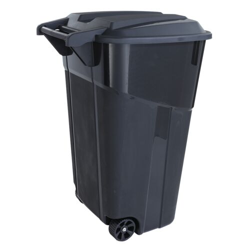 Rough & Rugged Wheeled Trash Can in Black - 32 Gallon