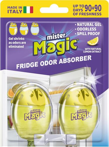 Refrigerator Odor Absorber with Natural Lemon Extract